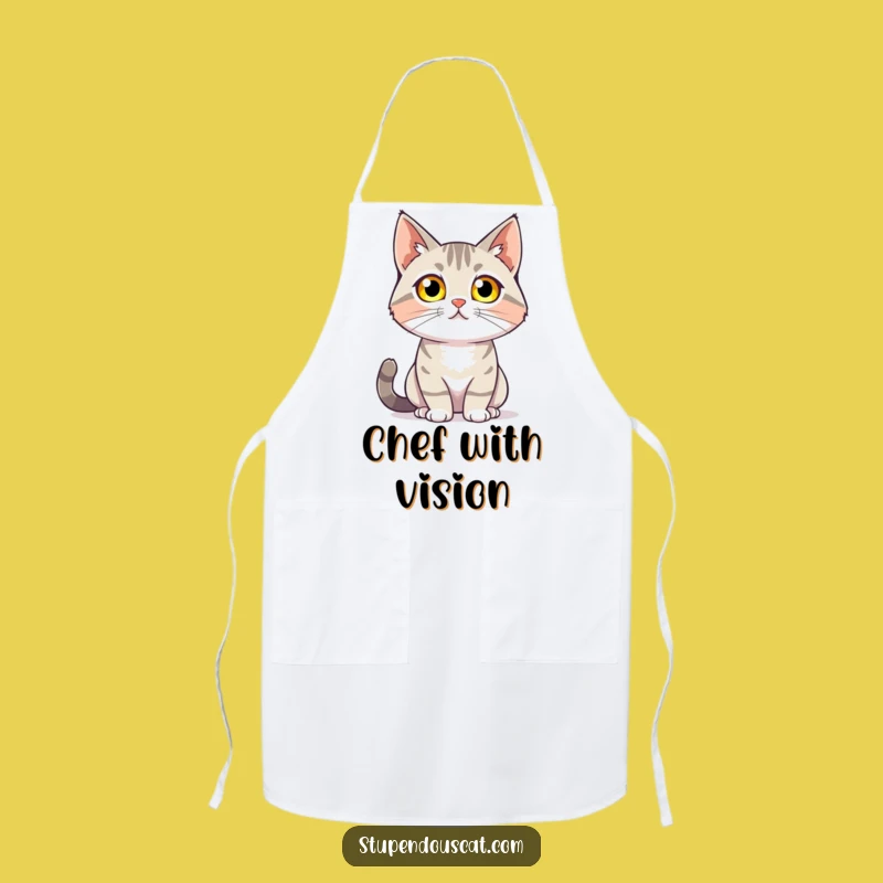 Funny Mystic Cat Apron: Cook with Vision, Great Funny Gift