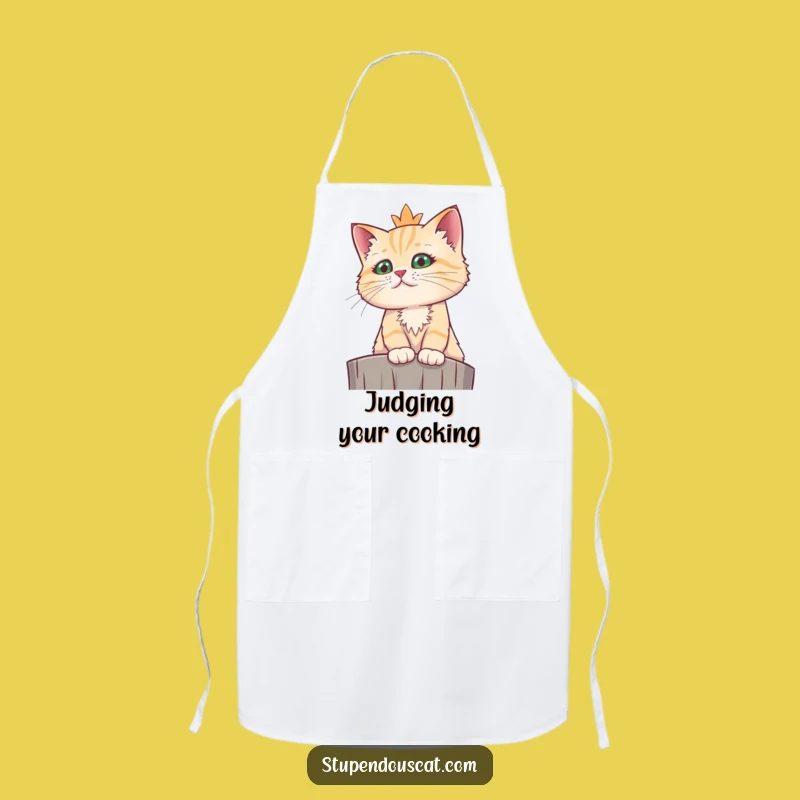 Funny Regal Cat Apron: Cook with Dignity and Humor, Ideal Funny Gift