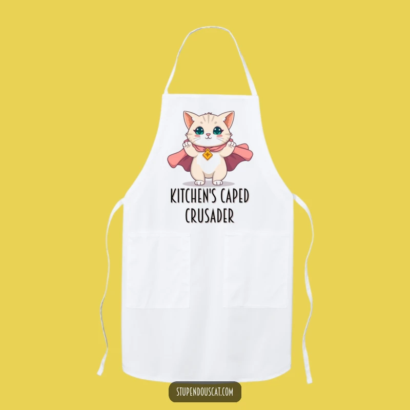 Funny Majestic Cape Cat Apron: Cook Like a Hero, Hilarious Funny Gift