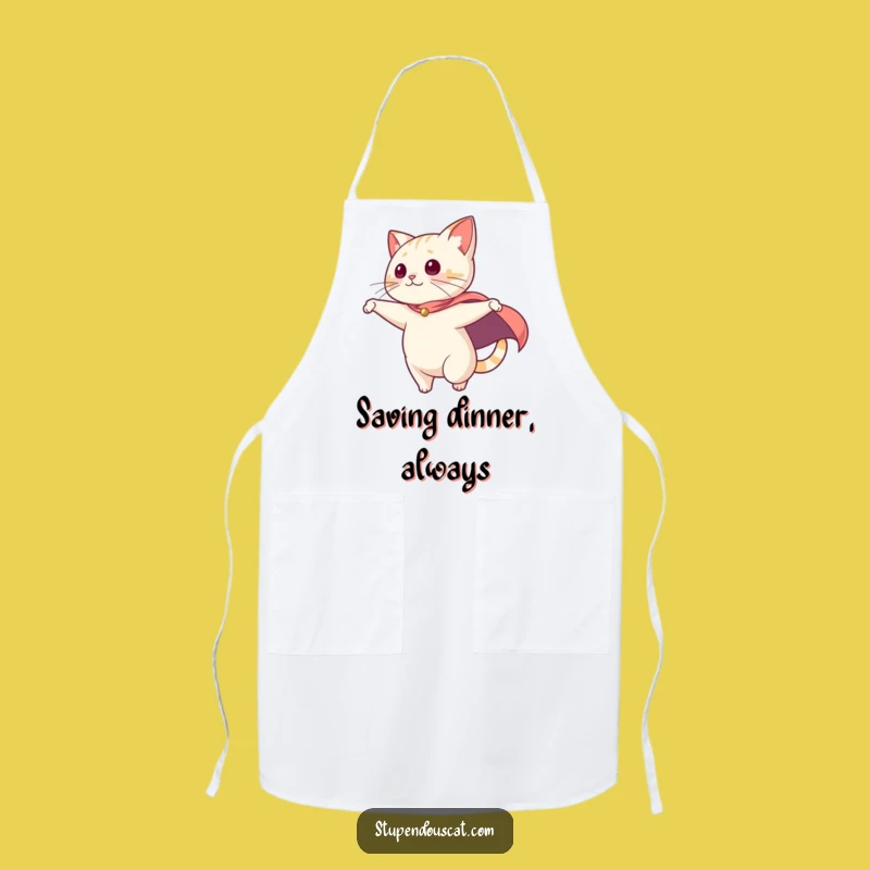 Funny Cape Cat Apron: Cook with Heroic Flair Funny Gift