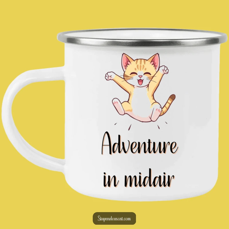 Funny Dynamic Cat Cub Flip Camping Mug - Adventure Fuel & Humorous Energy