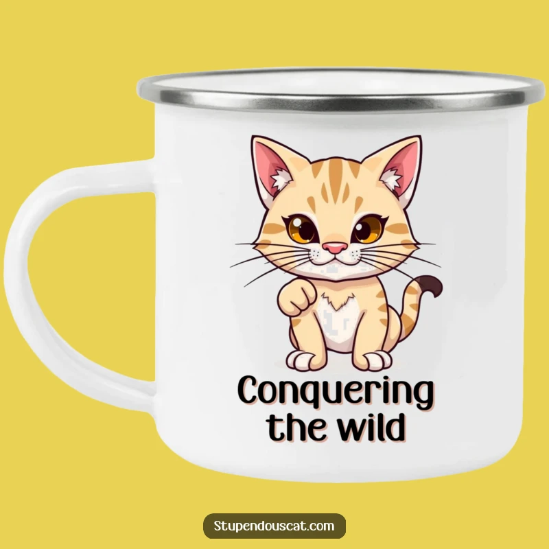 Funny Proud Feline Camping Mug: Adventure Power - Perfect Funny Gift