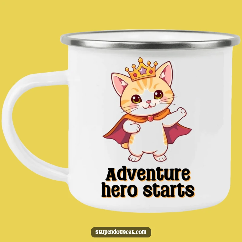 Funny Hero Cat Camping Mug: Adventure Ready, Great Funny Gift for Explorers