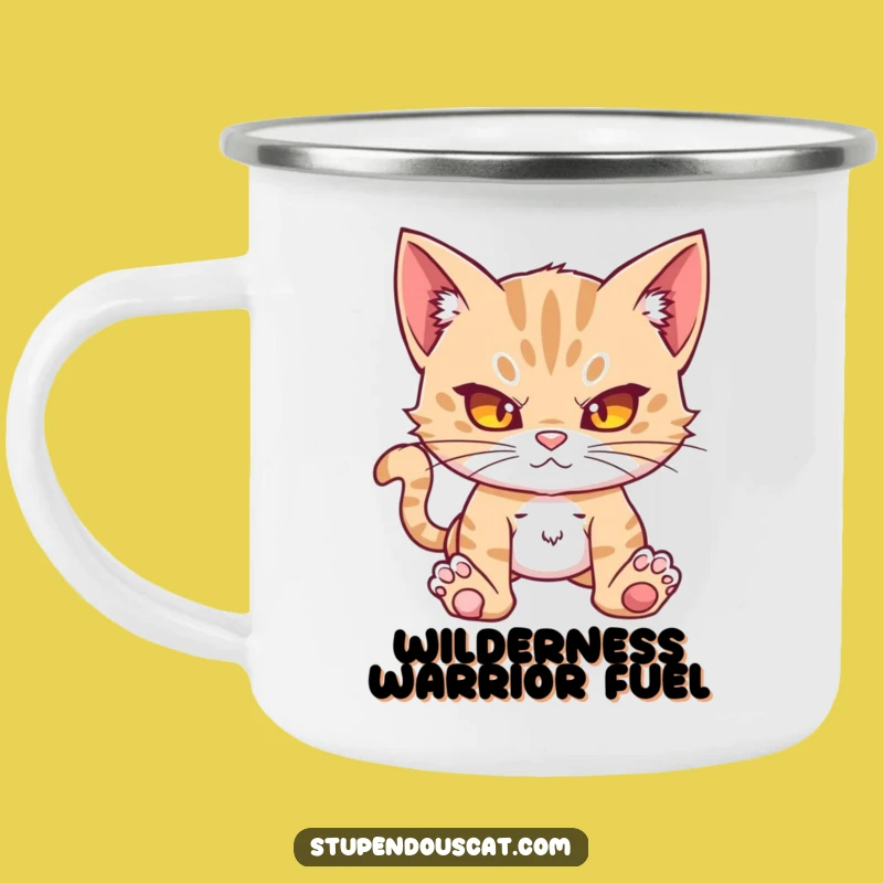 Funny Action Cat Cub Camping Mug - Fuel Your Humorous Adventures
