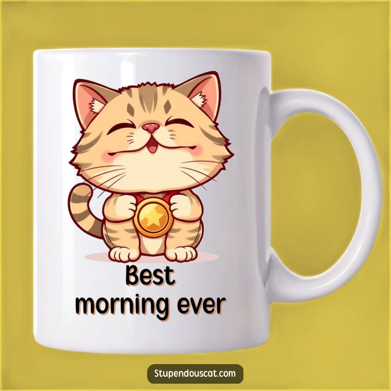 Funny Award Cat Mug - Stupendous Medal Winner Gift for Champion Felines