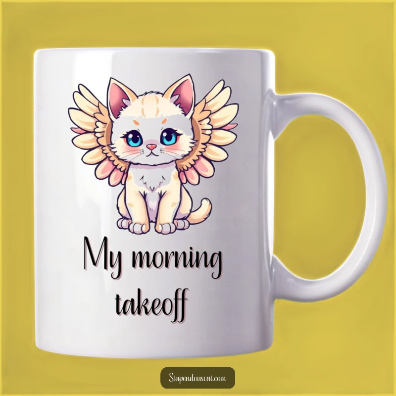 Funny Majestic Angel Cat Cub Wings Mug - Perfect Gift for Cat Lovers