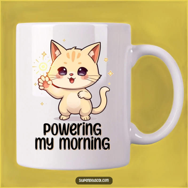 Funny Powerful Energy Cat Mug: Unleash Your Inner Magic, Perfect Gift!
