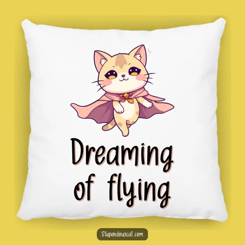 Funny Flying Cat Cushion: Majestic Hero Pillow, Cozy Gift