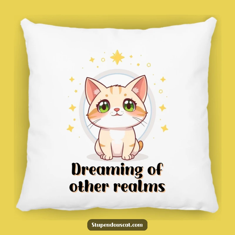 Funny Cat Portal Wonder Pillow - Cozy Dreams of Magic Gift