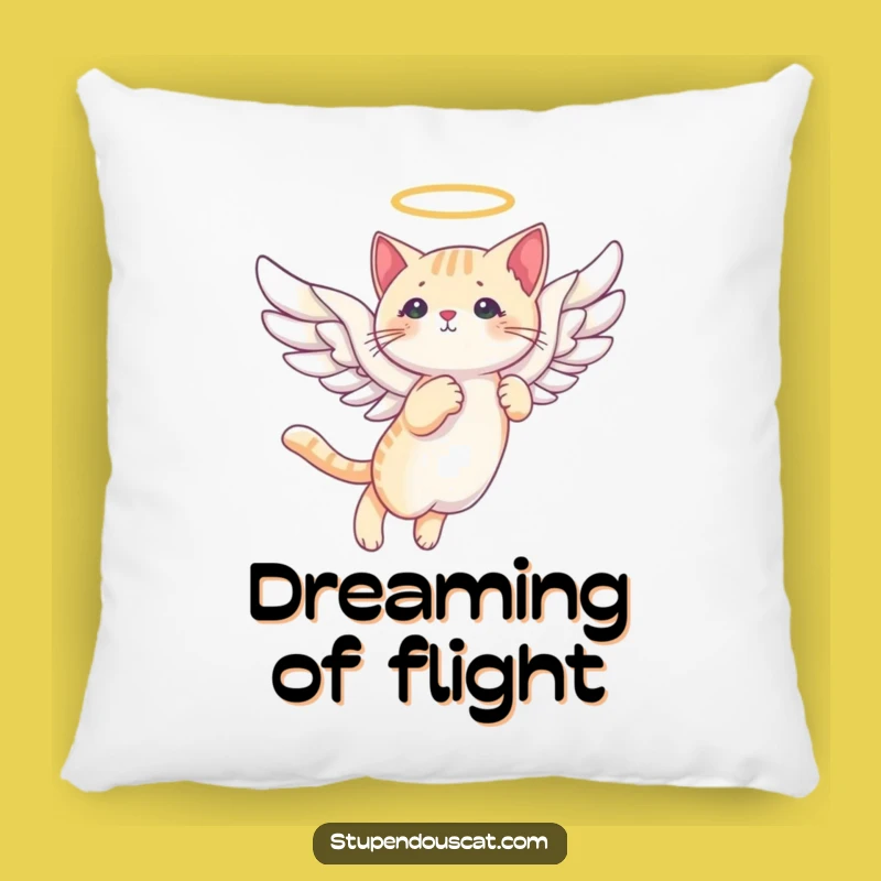 Funny Angelic Cat Wings Pillow: Dreamy Comfort with Heavenly Charm