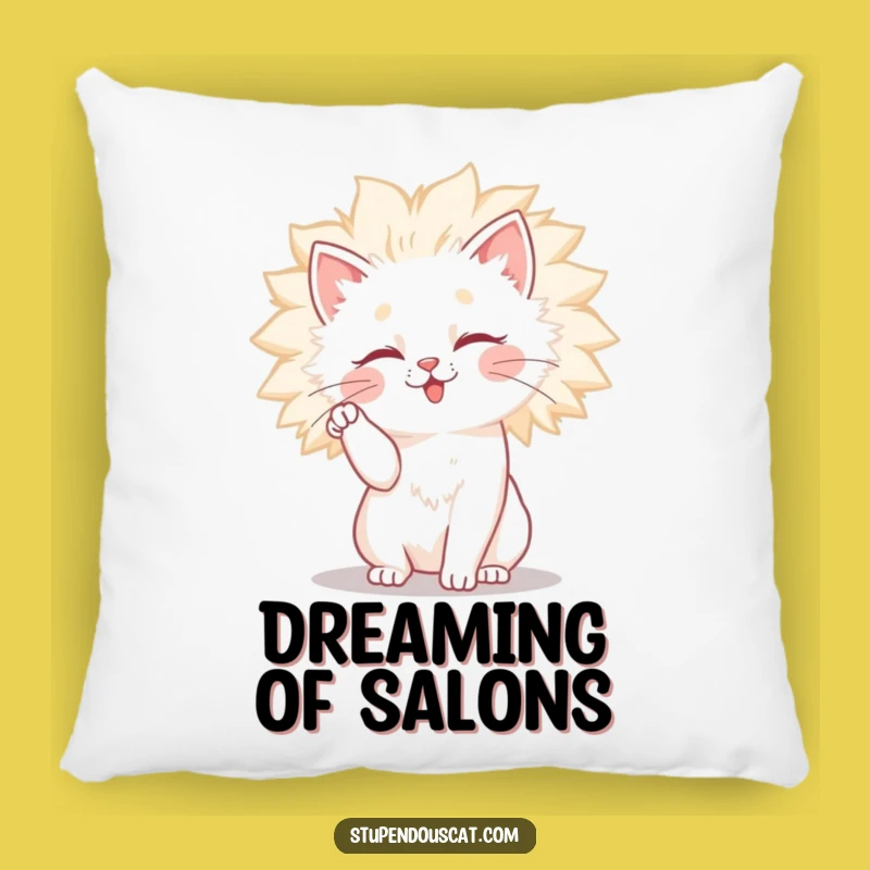 Funny Fluffy Mane Cat Pillow - Cozy Cushion & Humorous Decor Gift