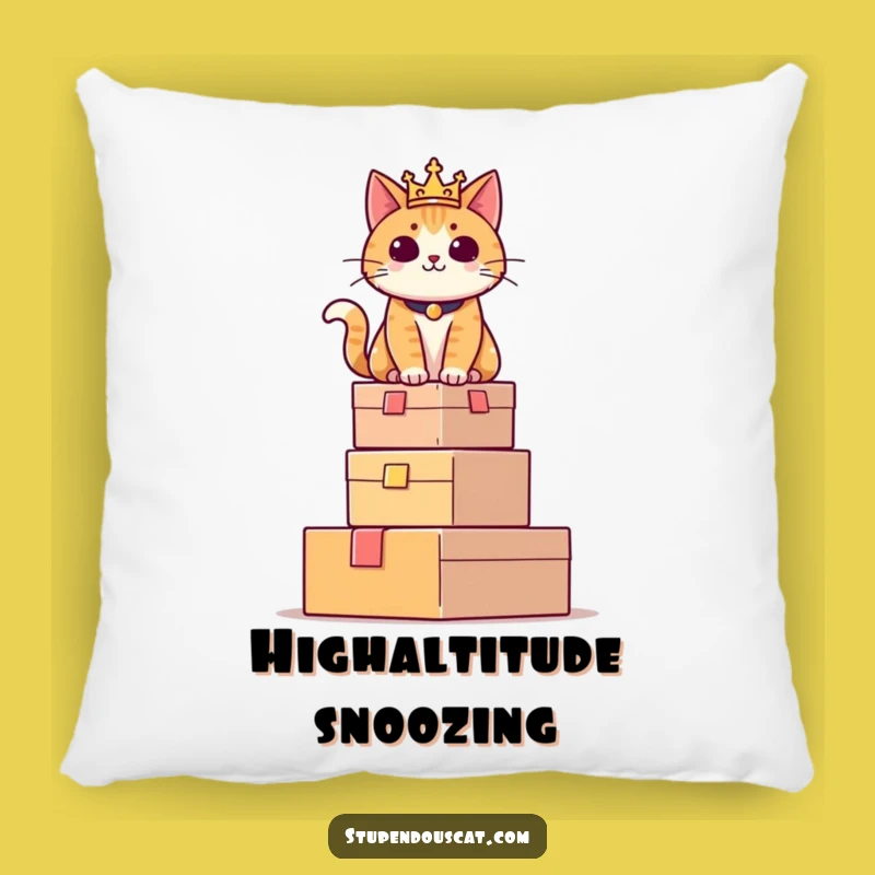 Funny Regal Cat Box Tower Pillow - Comfy and Hilarious Feline Accent