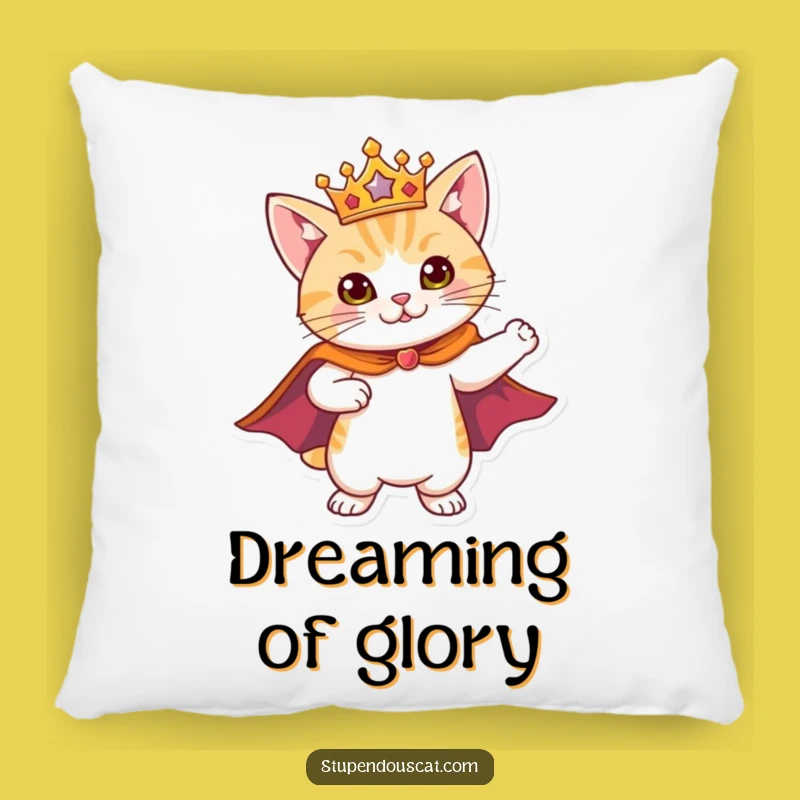 Funny Royal Cat Pillow: Majestic Comfort, Sweet Funny Gift for Rulers
