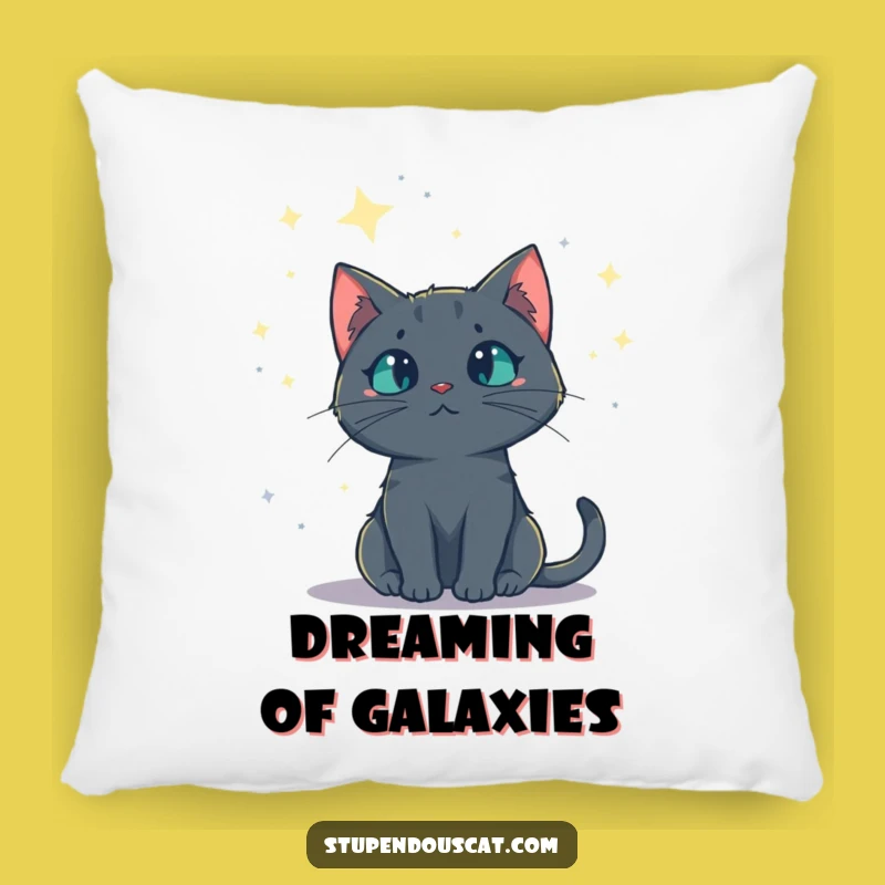 Funny Starry Night Cat Pillow: Dreamy Comfort, Mystical Funny Gift