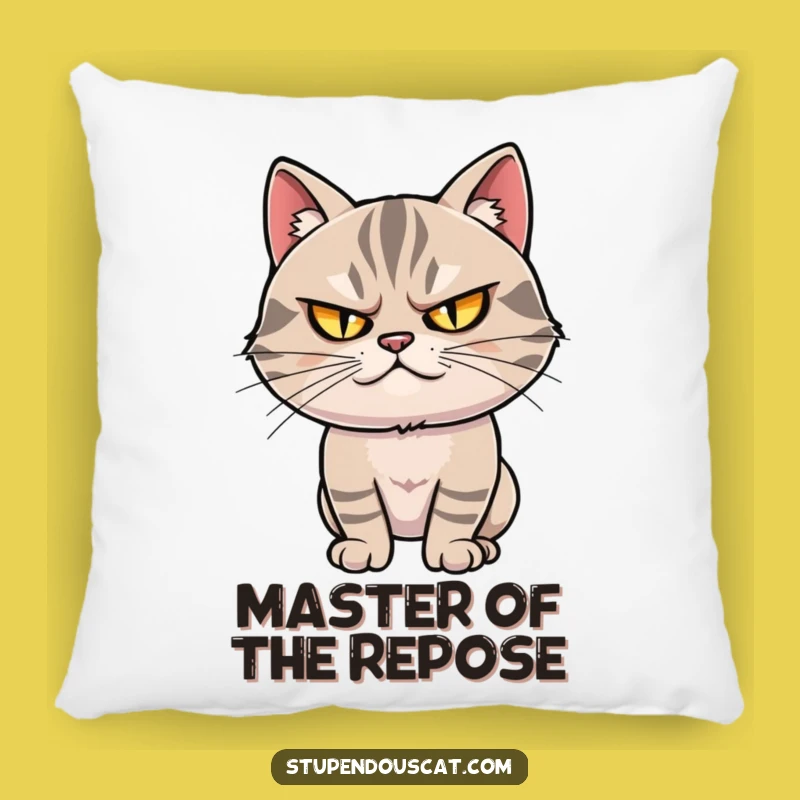 Funny Smug Cat Pose Pillow: Cozy Sass - Adorable Funny Gift