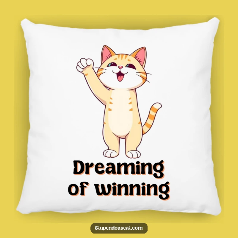 Triumphant Cat Paw Pillow - Admirable Feline Victory Comfort Gift