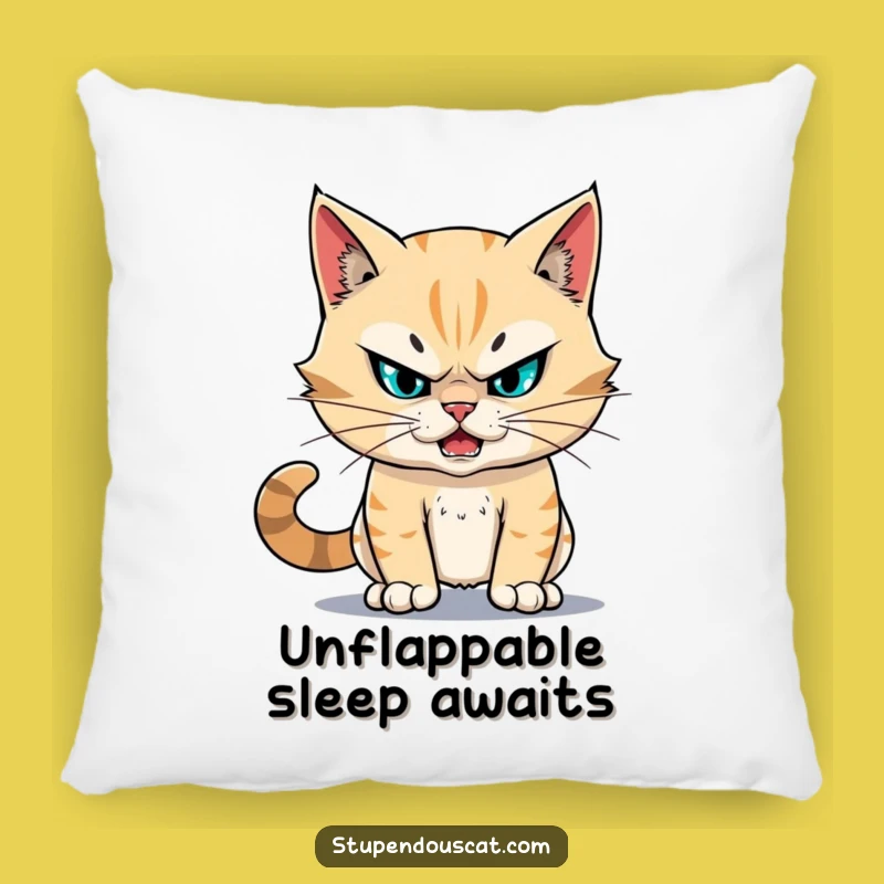 Funny Fearless Cat Pillow: Comfort with Stupendous Bravery