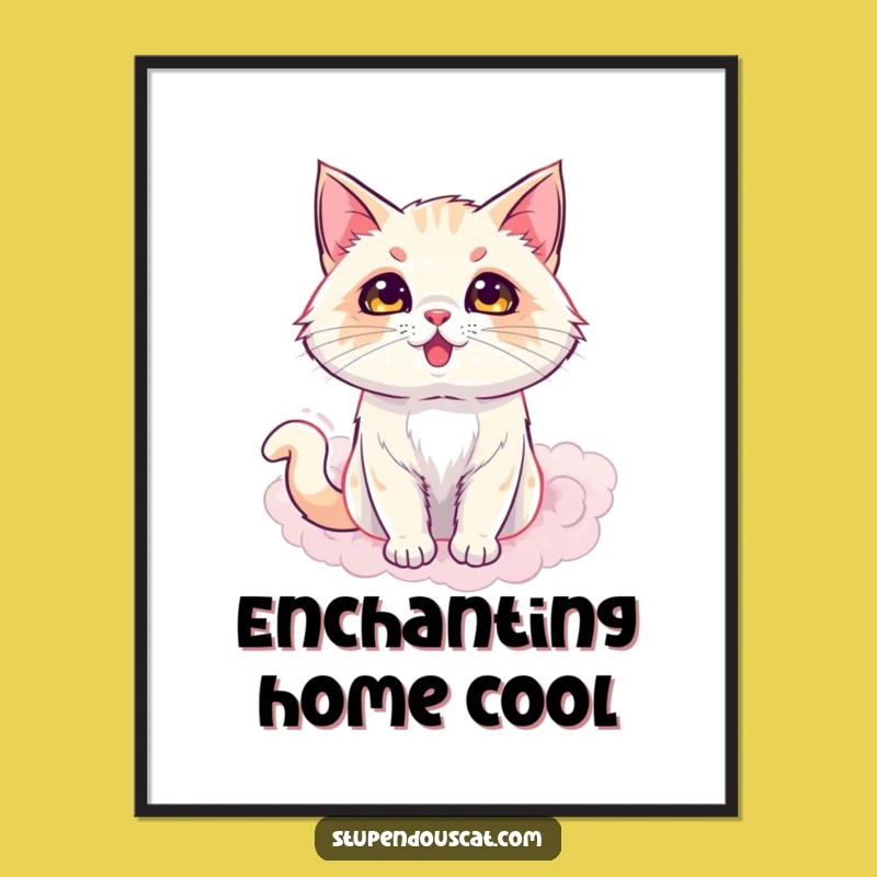 Funny Magic Cat Smoke Digital Print: Dazzling Illusion Art, Instant Funny Gift