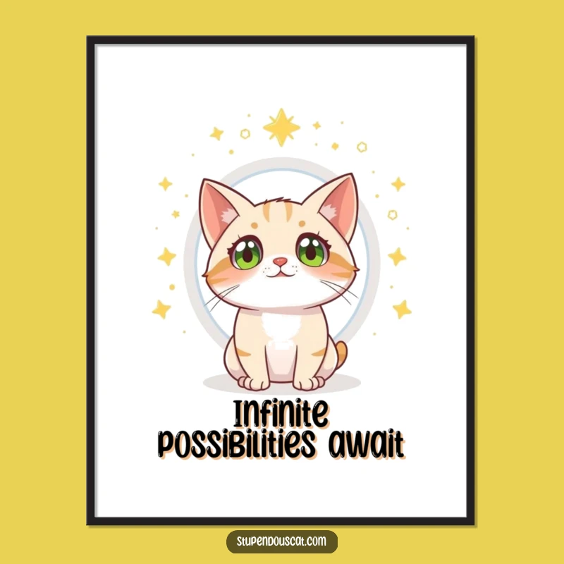 Funny Cat Portal Wonder Poster - Enchanting Art for Your Walls Gift