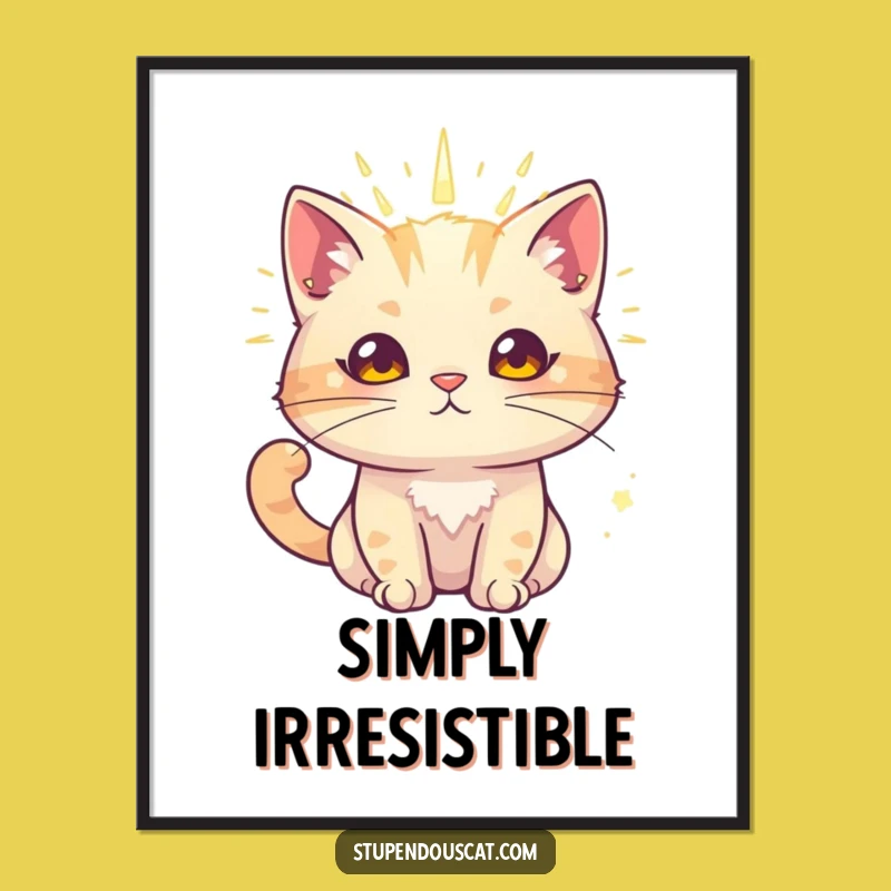 Funny Radiant Cat Poster - Aura of Charm Wall Art Gift