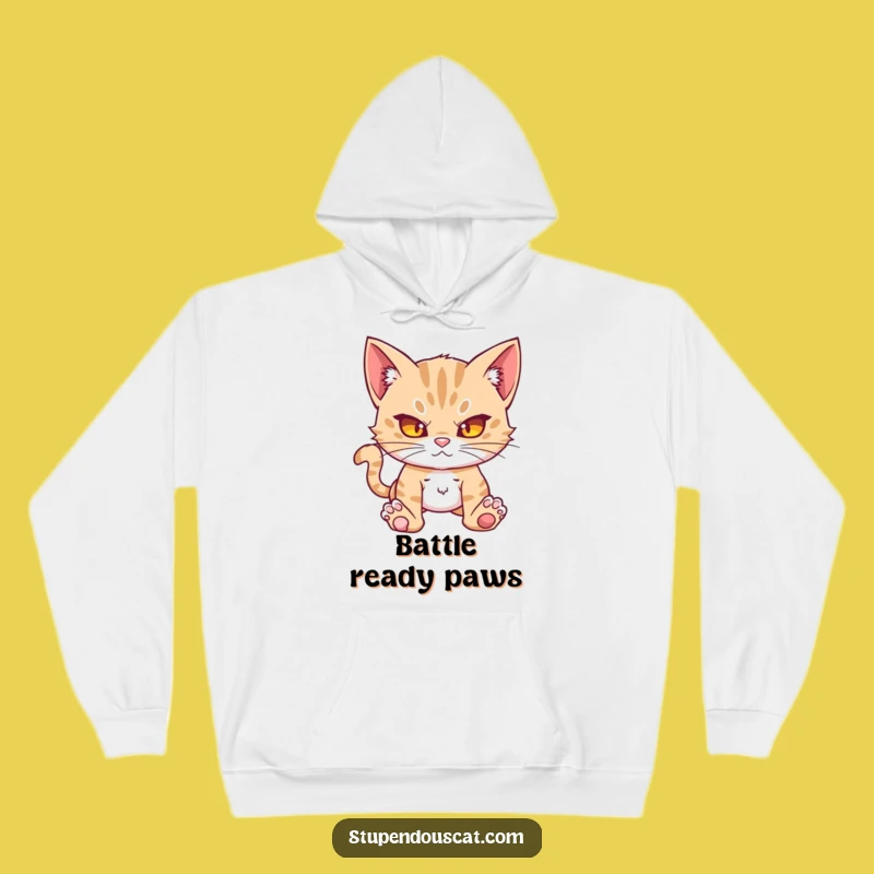 Funny Action Cat Cub Hoodie - Cozy & Prepared for Humorous Adventures