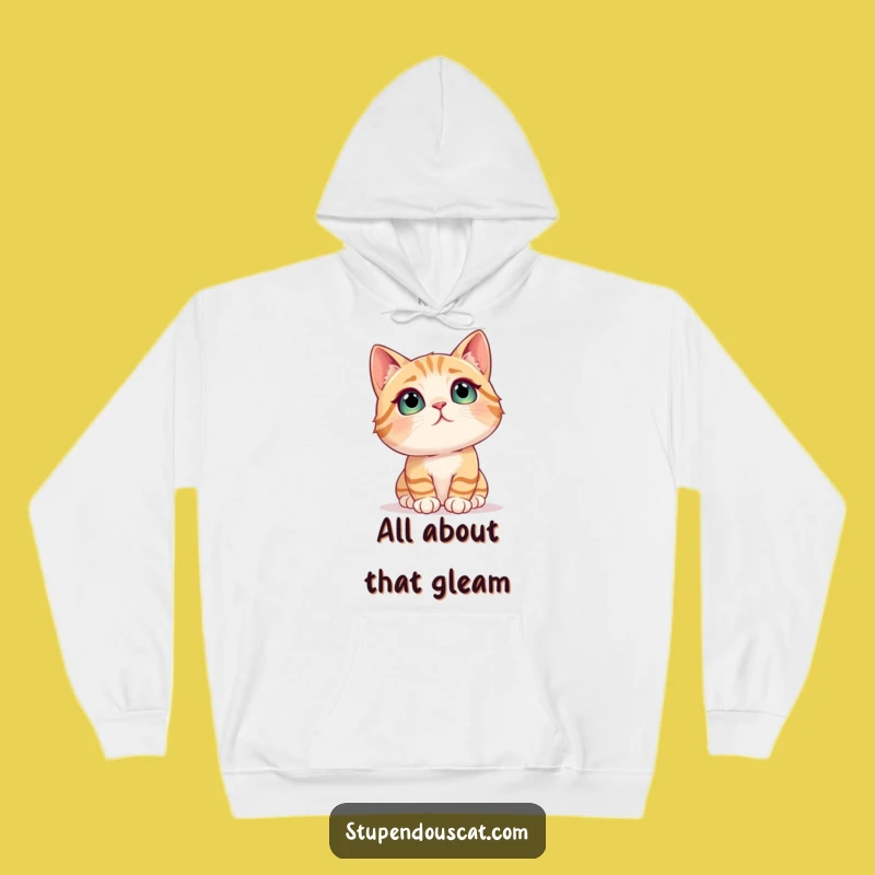 Funny Awe-Struck Cat Hoodie - Cozy & Enchanting Pet Humor Gift