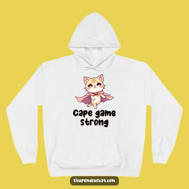 Funny Cozy Flying Cat Hoodie: Majestic Cape Comfort, Warm Gift