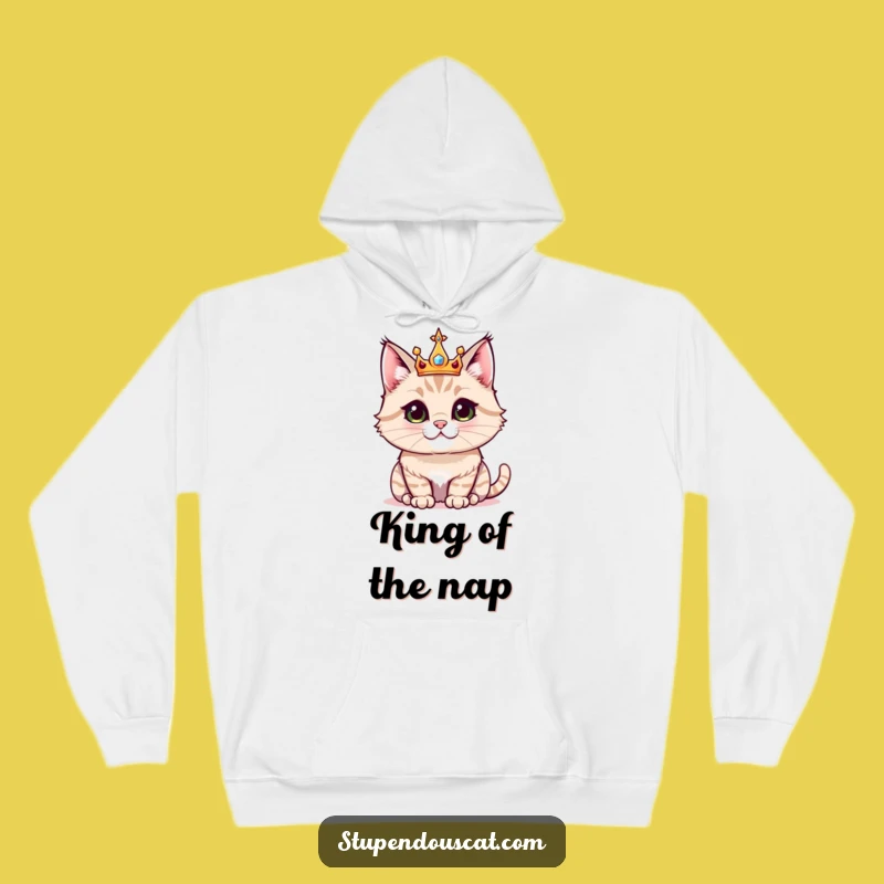Funny Majestic Crown Cat Hoodie: Cozy Royal Vibes for Cat Lovers!