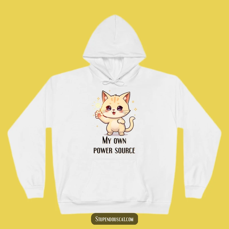 Funny Powerful Energy Cat Hoodie: Cozy Magic, Perfect Funny Gift!