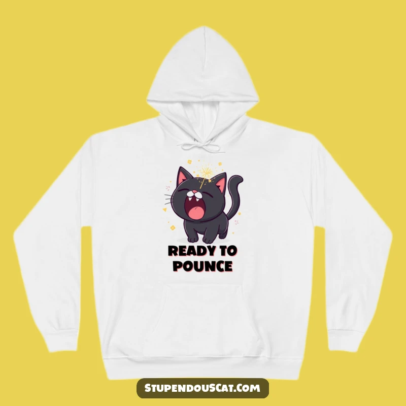 Funny Roaring Cat Fireworks Hoodie - Cozy Explosive Cat Sweatshirt Gift