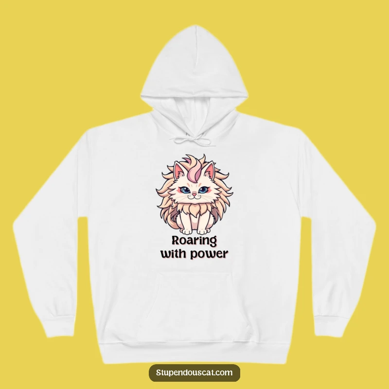 Epic Mane Cat Hoodie - Powerful Feline King Cozy Apparel Gift