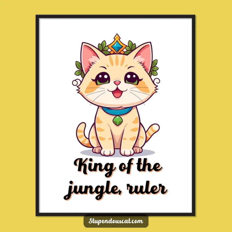 Free Printable Wall Art: Champion Cat Victorious Art, Funny Downloadable Decor