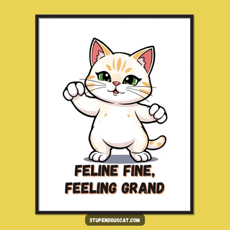 Free Printable Wall Art: Hero Cat, Funny Downloadable Art for a Bold Statement