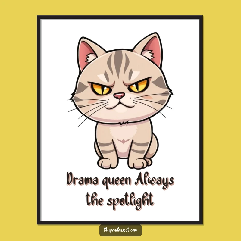 Funny Free Printable Wall Art: Smug Cat Pose, Downloadable Sassy Decor