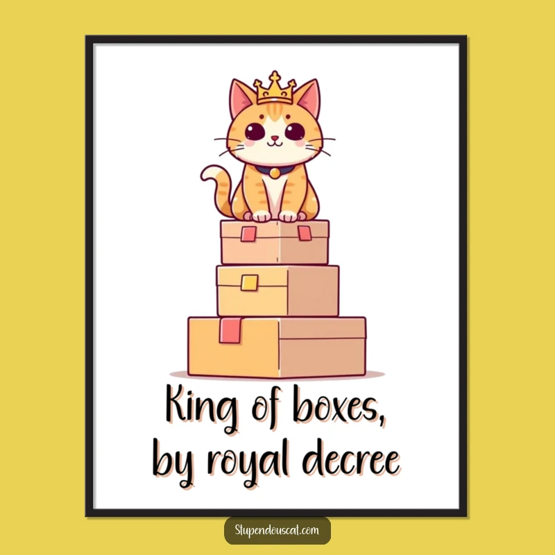 Free Printable Regal Cat Wall Art - Proud Feline Downloadable Decor