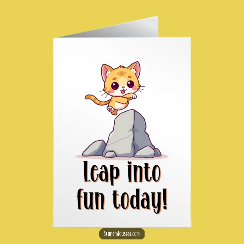Free Printable Birthday Card - Valiant Cat Cub Overcoming Obstacles Gift