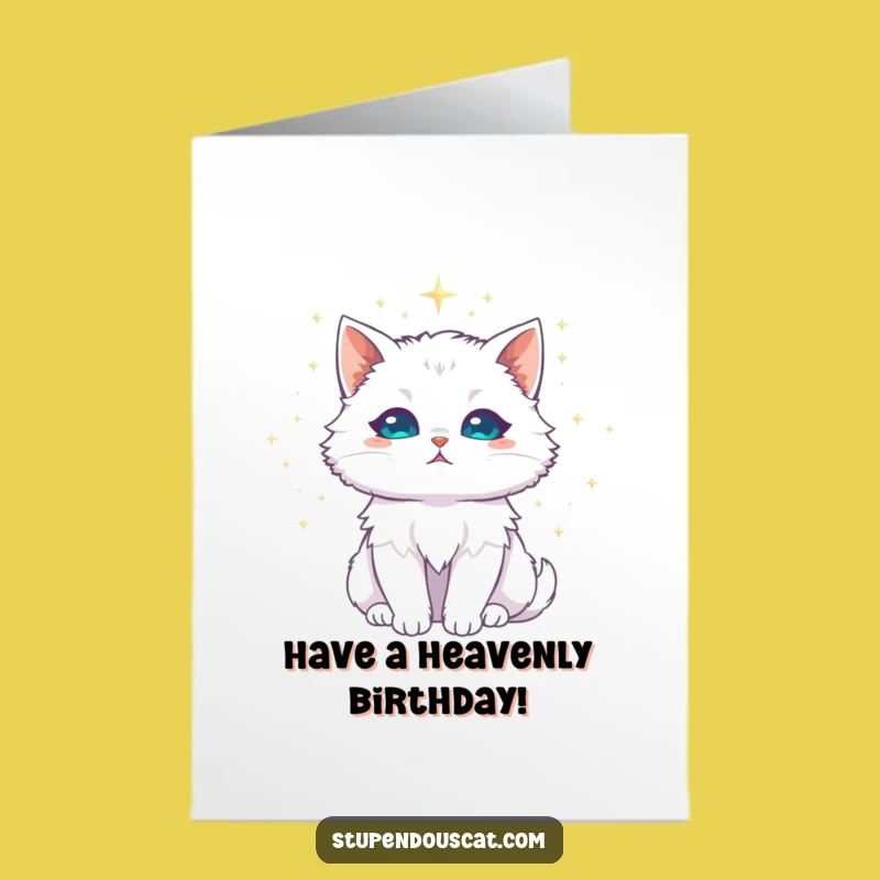 Free Printable Funny Cat Birthday Card - Stardust Halo Downloadable Gift