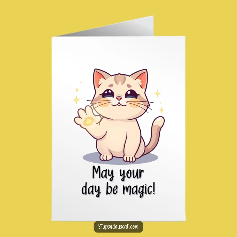 Free Printable Magical Cat Birthday Card - Enchanting Downloadable Gift