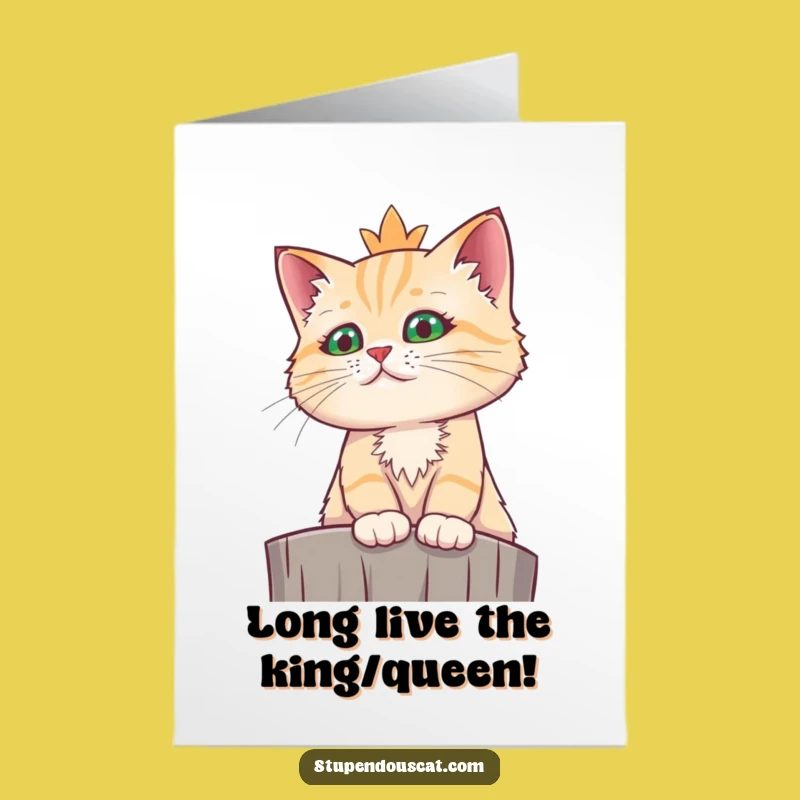 Free Printable Funny Cat Birthday Card Download: Regal Cat Humor