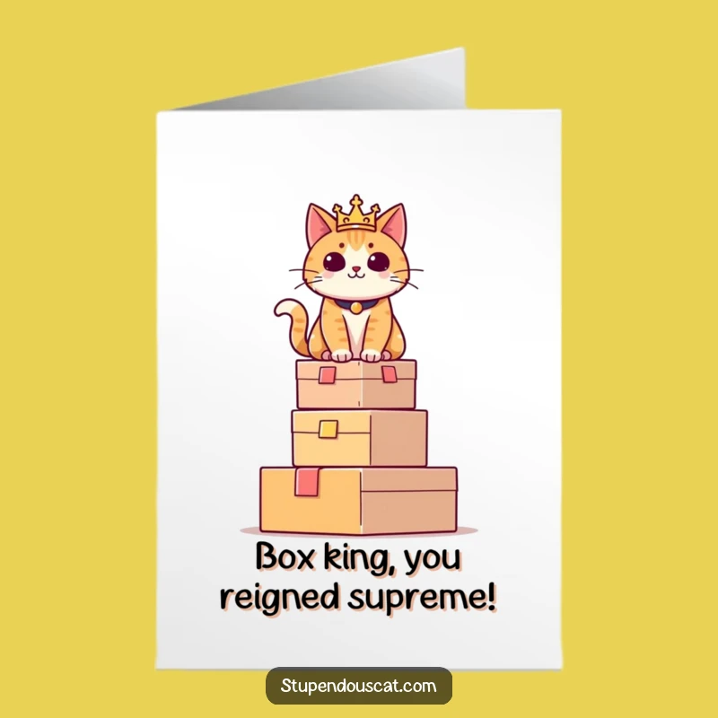 Free Printable Regal Cat Congrats Card - Proud Feline Downloadable Gift