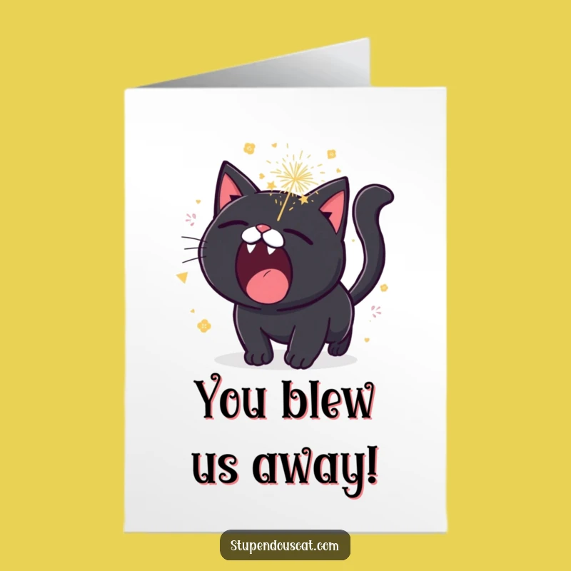 Hilarious Free Printable Cat Congrats Card - Firework Roar Downloadable Gift