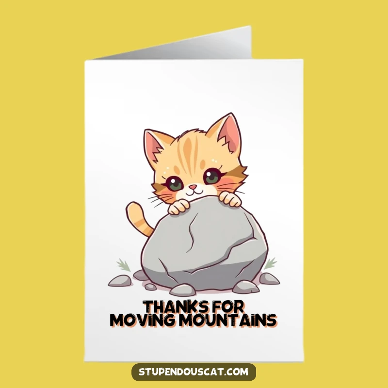 Free Printable Thank You Card: Cat Cub Boulder Funny Downloadable Gift