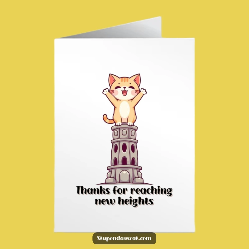 Free Printable Thank You Card: Majestic Cat, Impossible Feat Downloadable Gift