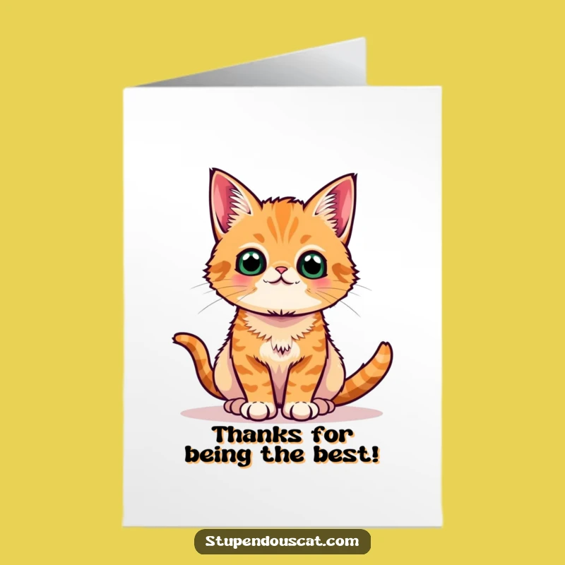 Free Printable Thank You Cat Card - Regal Tabby Downloadable Gratitude Gift