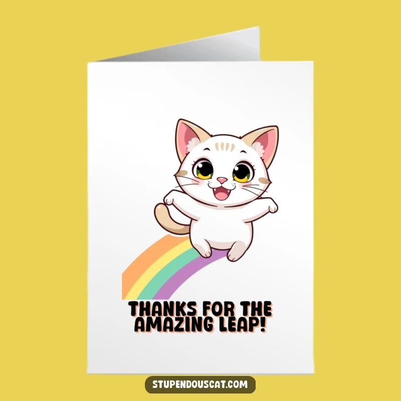 Free Printable Thank You Card: Funny Grinning Cat, Downloadable Gratitude Gift