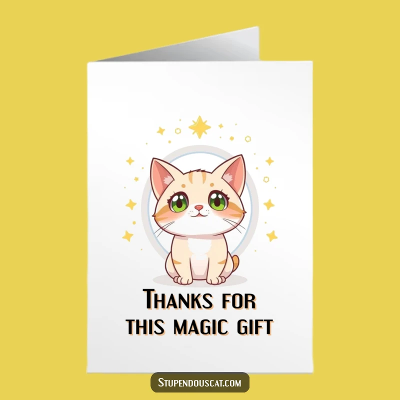 Free Printable Thank You Card: Magical Portal Cat Thanks, Instant Gift