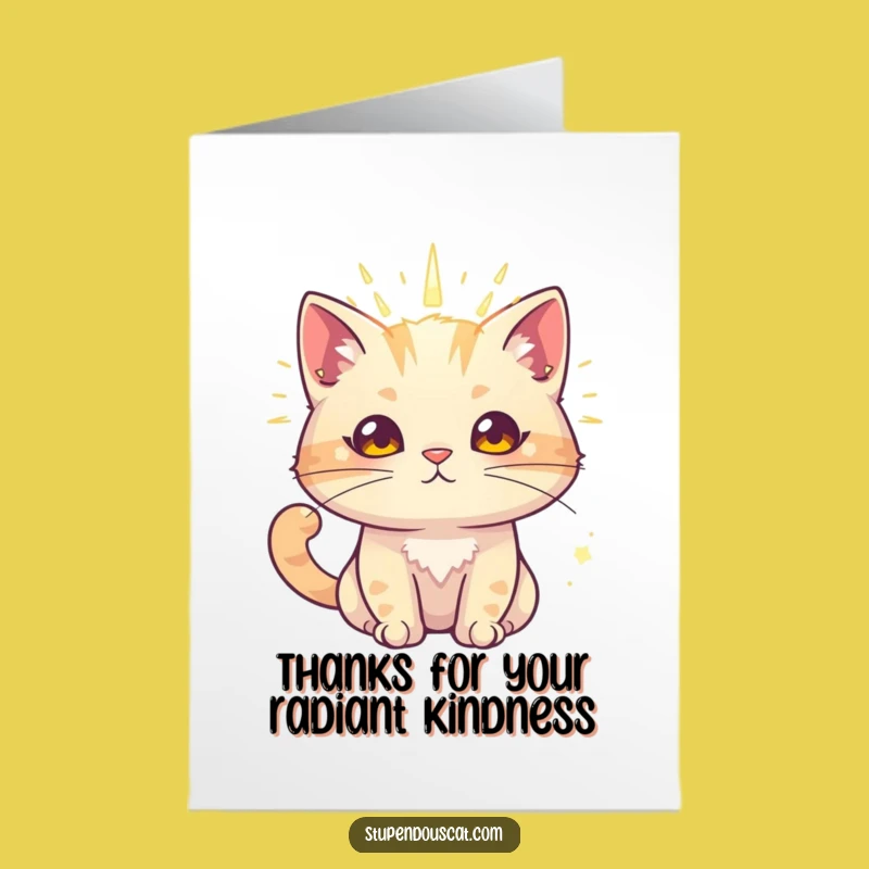 Free Printable Thank You Card: Charming Aura Cat Thanks, Instant Gift