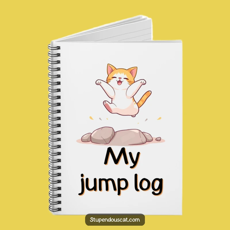 Funny Cat Landing Notebook: Jot Down Your Thoughts with Feline Flair, Perfect Funny Gift