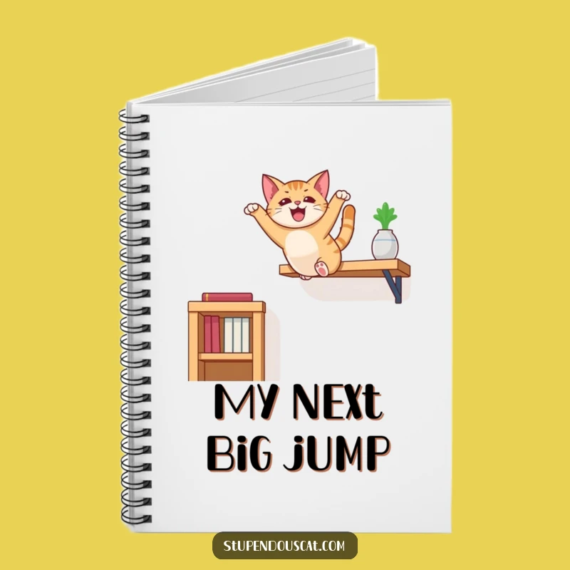 Funny Cat Leaping Notebook: Jot Down Ideas with Hilarious Feline Flair and Energy