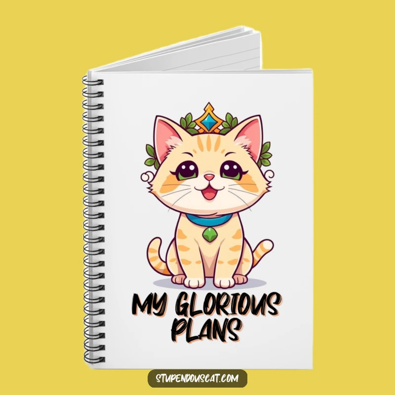 Funny Champion Cat Notebook - Triumphant Glory Journal for Ideas Gift
